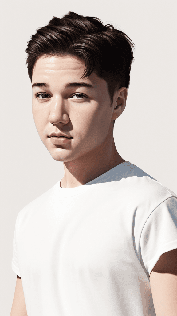 AI generated: (best quality, ultra-detailed, realistic:1. 2) Justin, clean lines, minimalist artwork, vibrant colo...