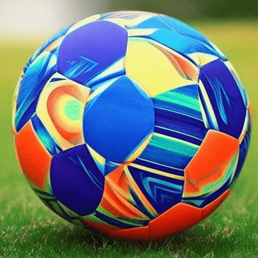 AI generated: I imagine a soccer ball that combines vibrant colors and striking patterns. Perhaps you could take i...