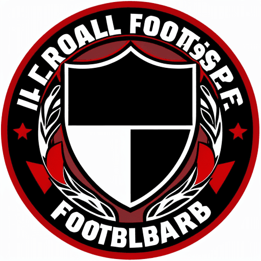 AI generated: logo for a football club in Red, black and white
