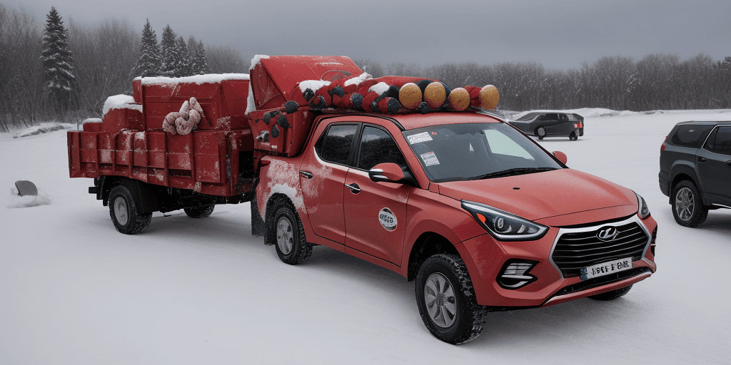 AI generated: an Hyundai Santa vehicle