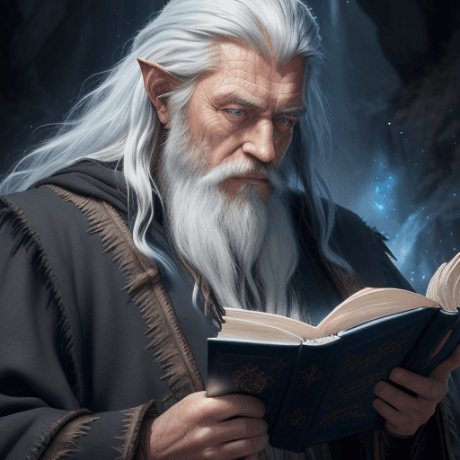 AI generated: award winning waist up photo of a rugged fantasy wizard, 8K, black wizard, wearing torn wizard robes...