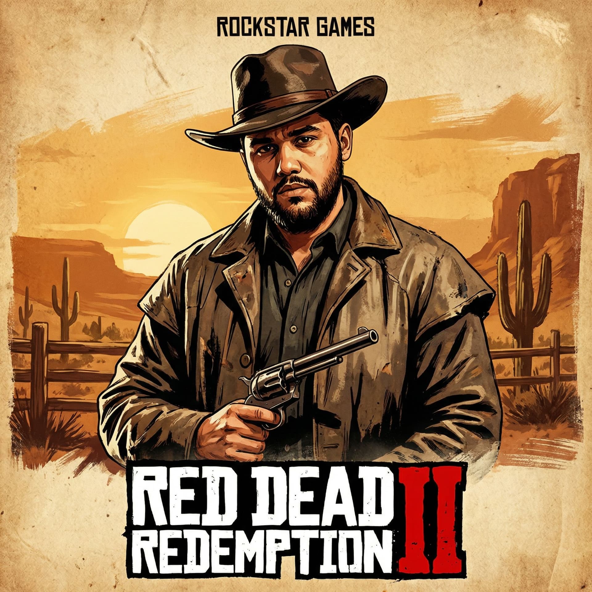 AI generated: make me as red dead 2 poster 