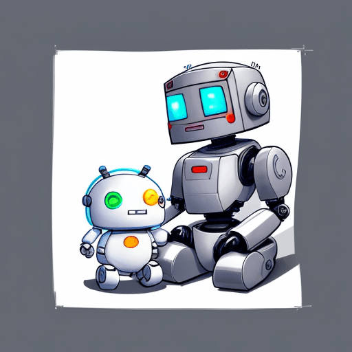 AI generated: A drawing for a web app error screen that shows that the service is unavailable by showing a cute an...