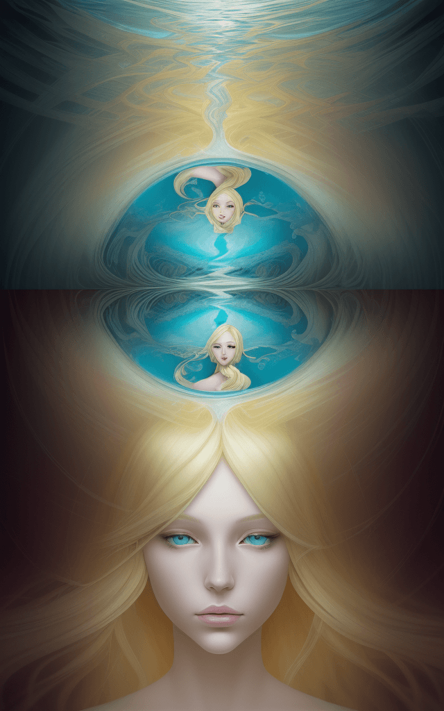 AI generated: Embark on a journey through the enigmatic landscapes of the mind with "Blonde Reverie: A Dream Withi...
