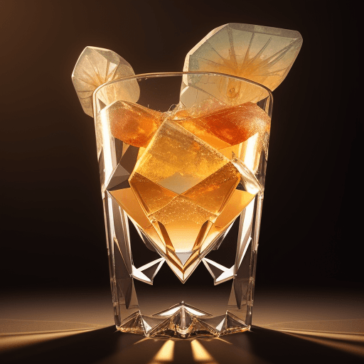 AI generated: <lora:CrystallineAI-000009:1>, concept art, top-down view of a Fallacious drink bootle, at Golden ho...