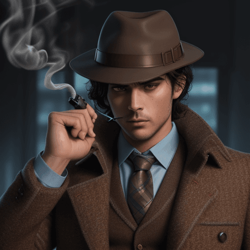 AI generated: male, hero, detective, mystic, full body portrait, detailed face, detailed eyes, real face, fitness ...
