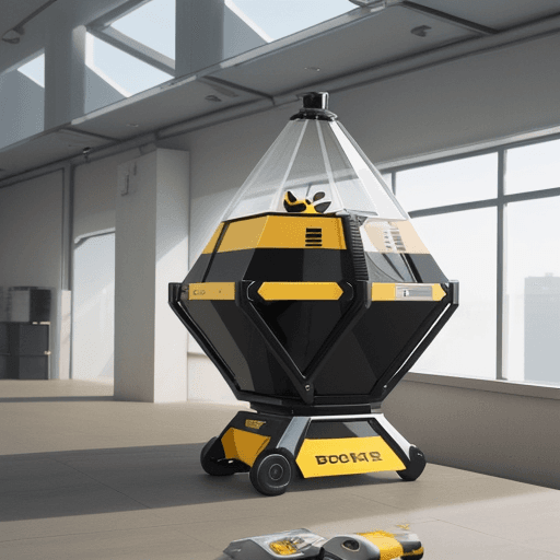 AI generated: bee image, labotarorio, modern, versatile, unique, eye-catching and creative, 4k, business model, id...