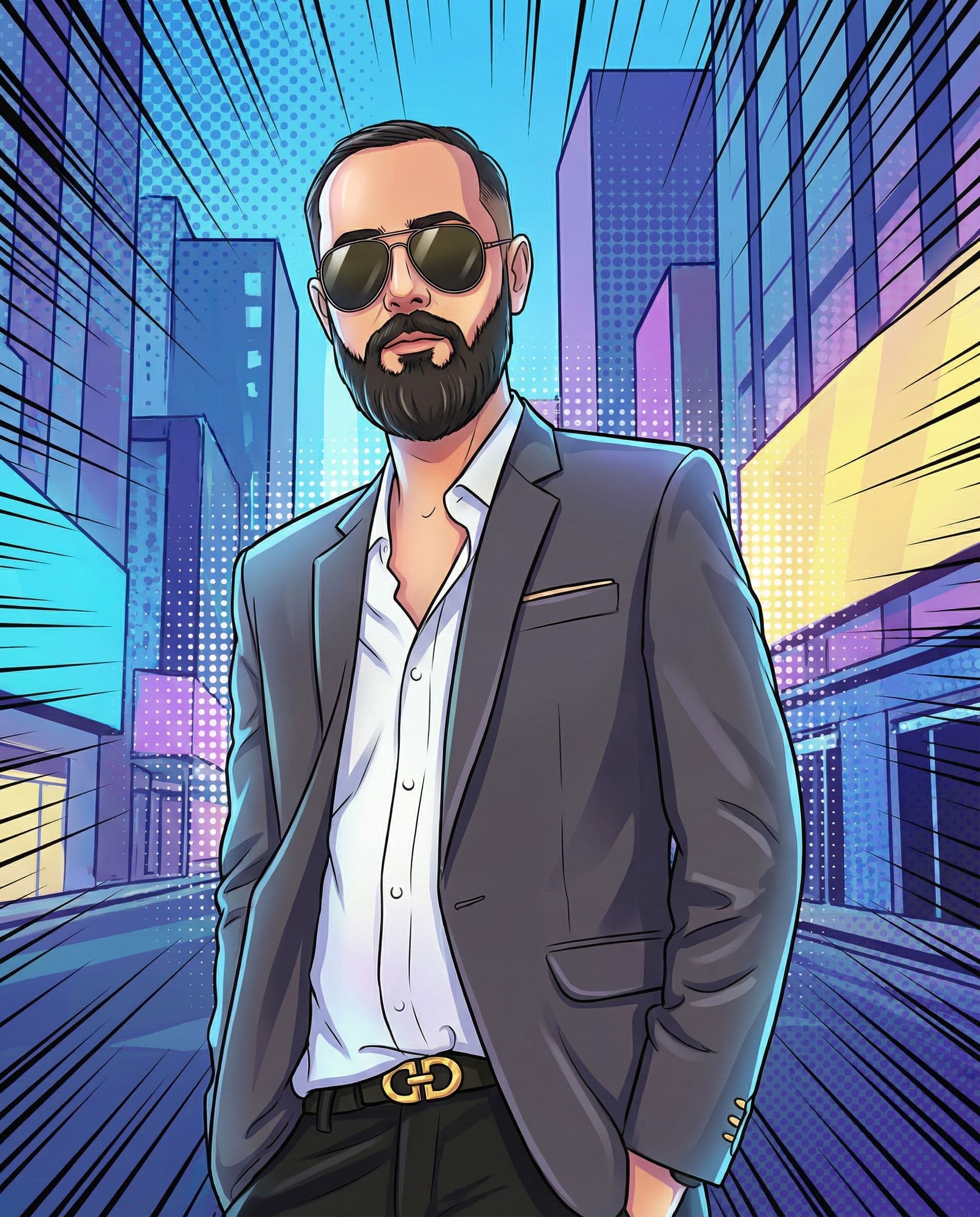 AI generated: Transform the uploaded photo into a vibrant AI webtoon style. Keep the face recognizable, apply smoo...