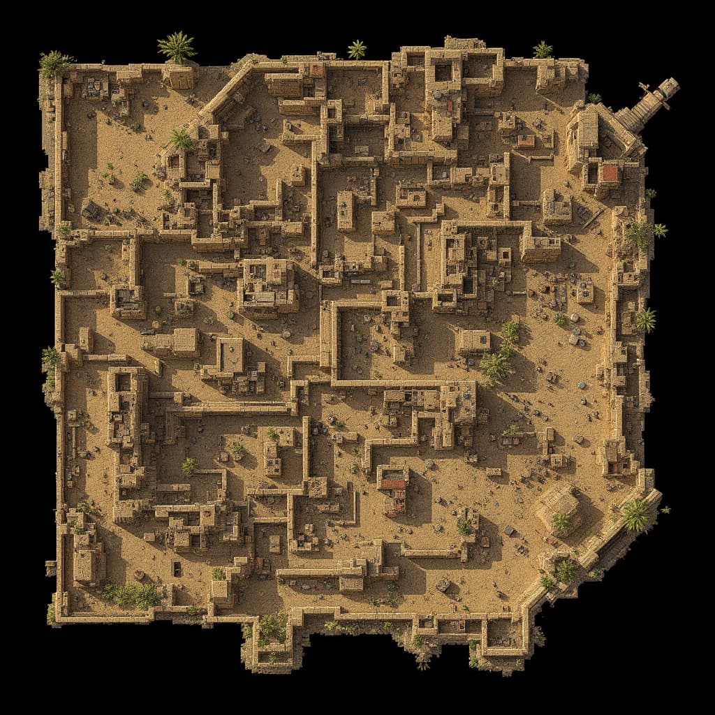 AI generated: counter strike 2 map in the style of dust 2



