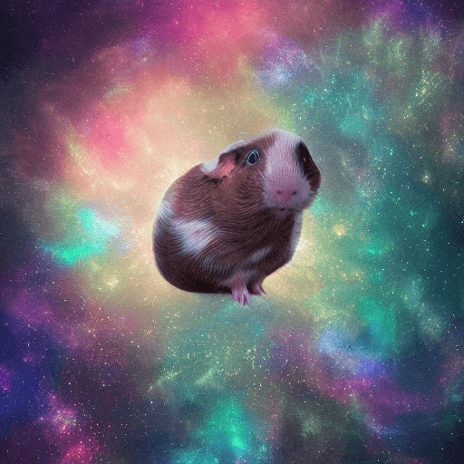 AI generated: galaxies, spirals, space, nebulae, stars, smoke, iridescent, intricate detail, in the shape of a gui...