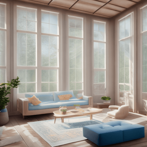 AI generated: High resolution photography interior design, dreamy sunken living room conversation pit, wooden floo...