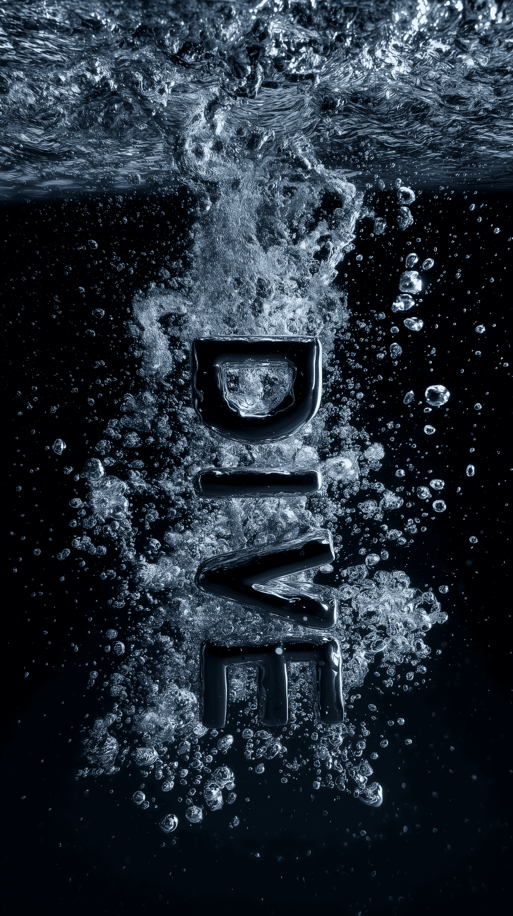 AI generated: high-speed macro photography, vertical split, underwater focus, Hasselblad H6D-100c, 100mm macro len...