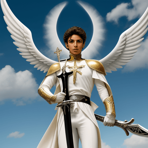 AI generated: arcángel miguel con espada 