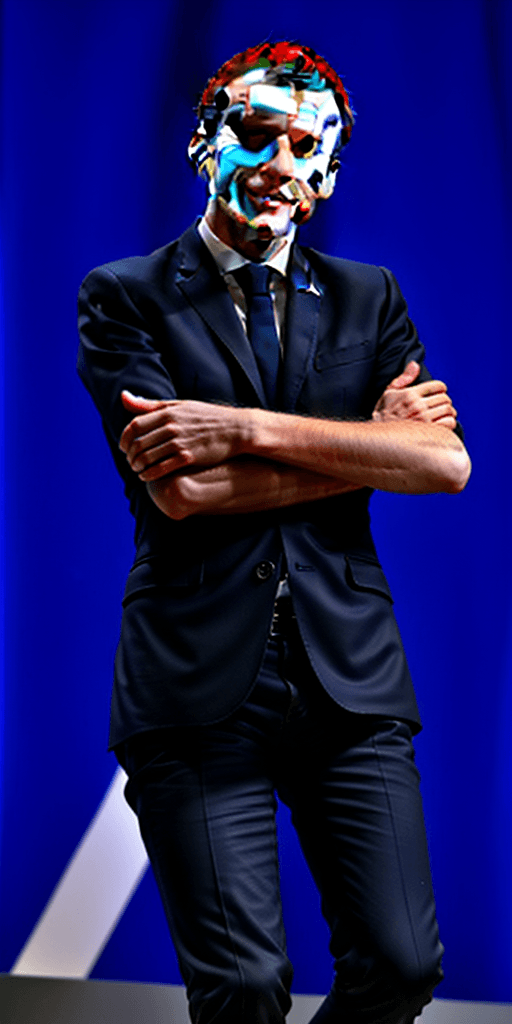 AI generated: Emmanuel Macron