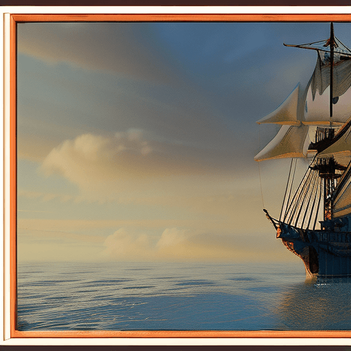 AI generated: ultra-realistic 4K image of a majestic sailing ship at sunrise, bathed in dramatic and cinematic lig...