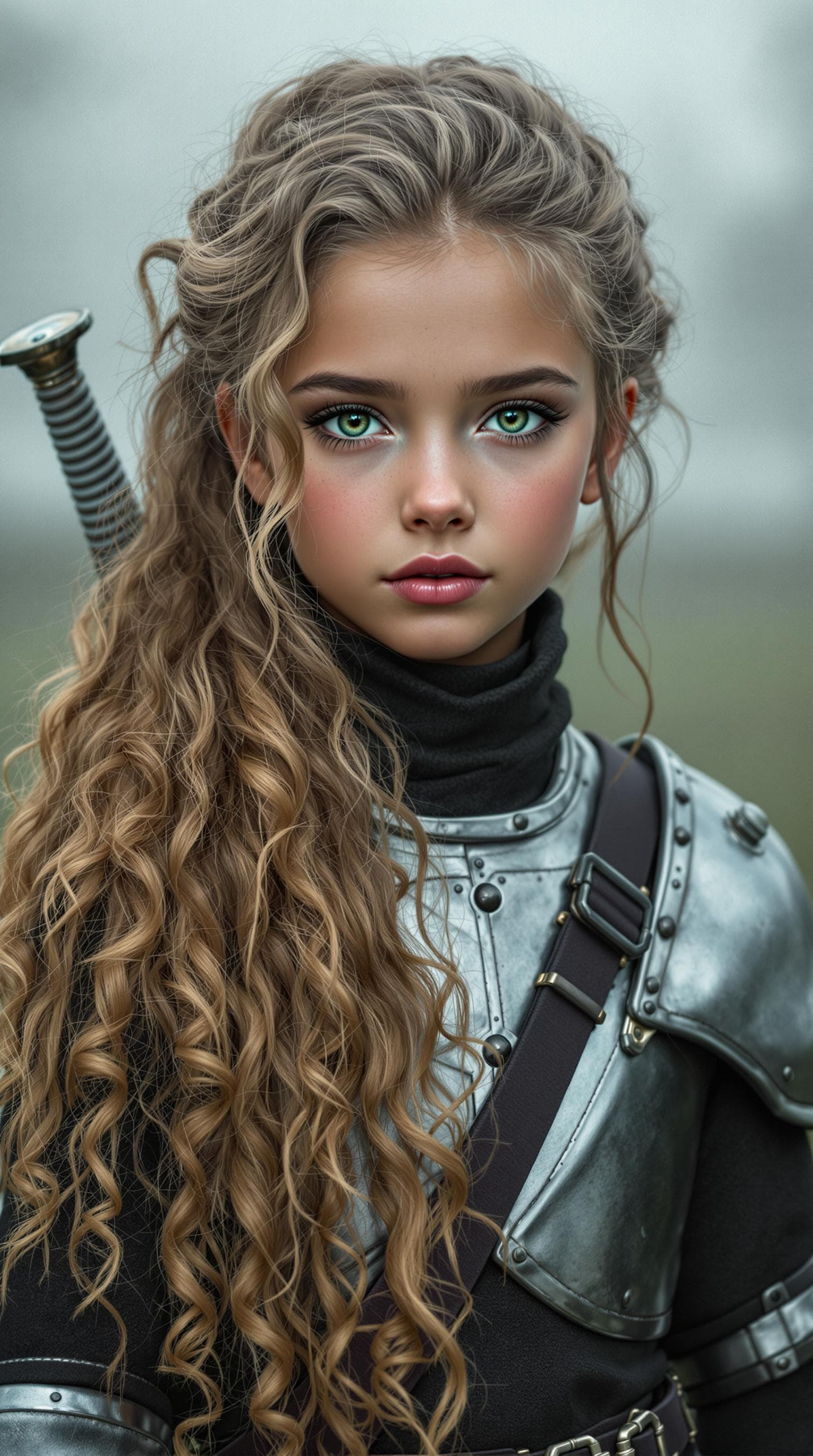 AI generated: a professional photo of a exceptionally of the most beautiful British girl in the world, (age 11), (...