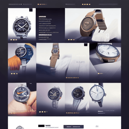 AI generated: watch sales website, ui, ux, front page, e-commercer