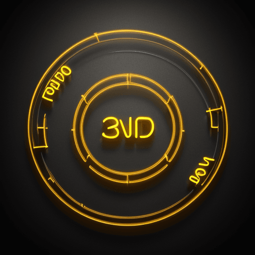 AI generated: 

3D black gold neon construction logo with written words VJM TRADING dynamic hd vector in yellow ci...