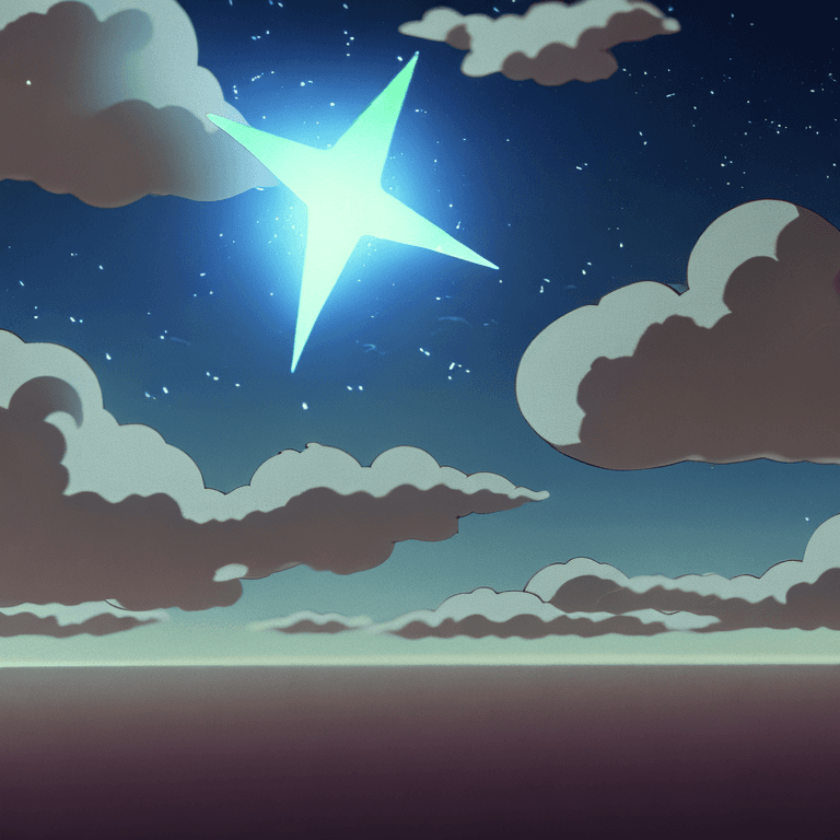 AI generated: anime style , night sky, cloud, star, cinematic, photo realistic, 4k