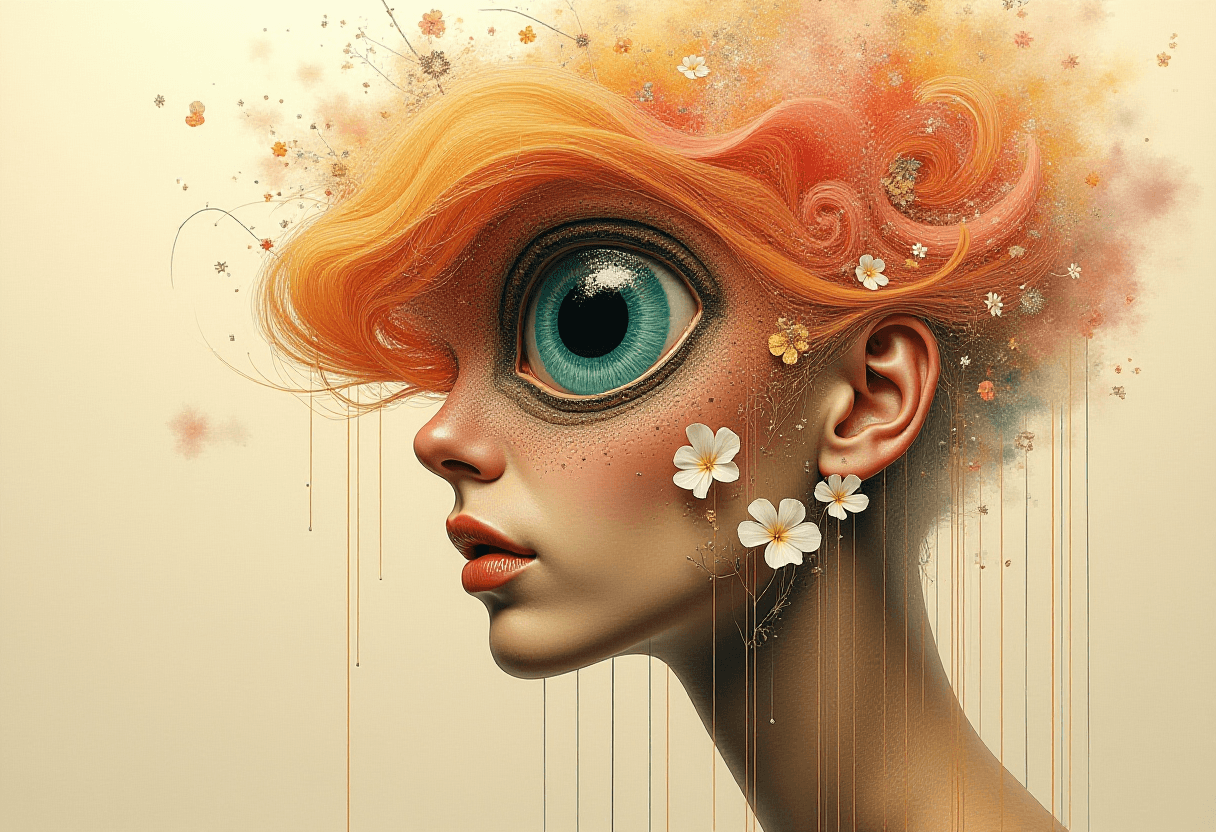 AI generated: fantasy art stylized by Dan Dos Santos and Dan Mumford and Yumihiko Amano, illustration art, 3d blen...