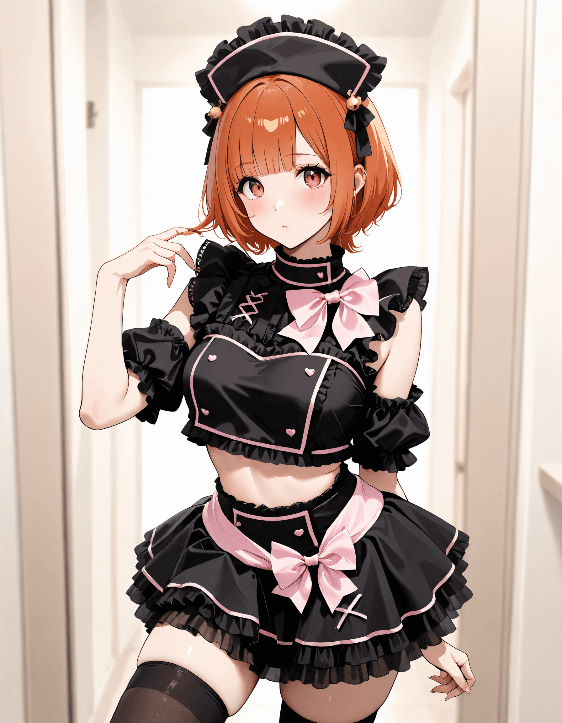 Cute Maid Croptop Miniskirt