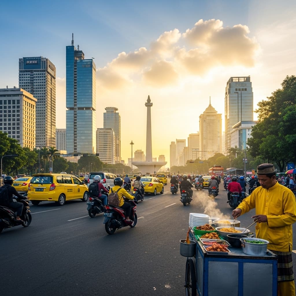 AI generated: jakarta pagi ini