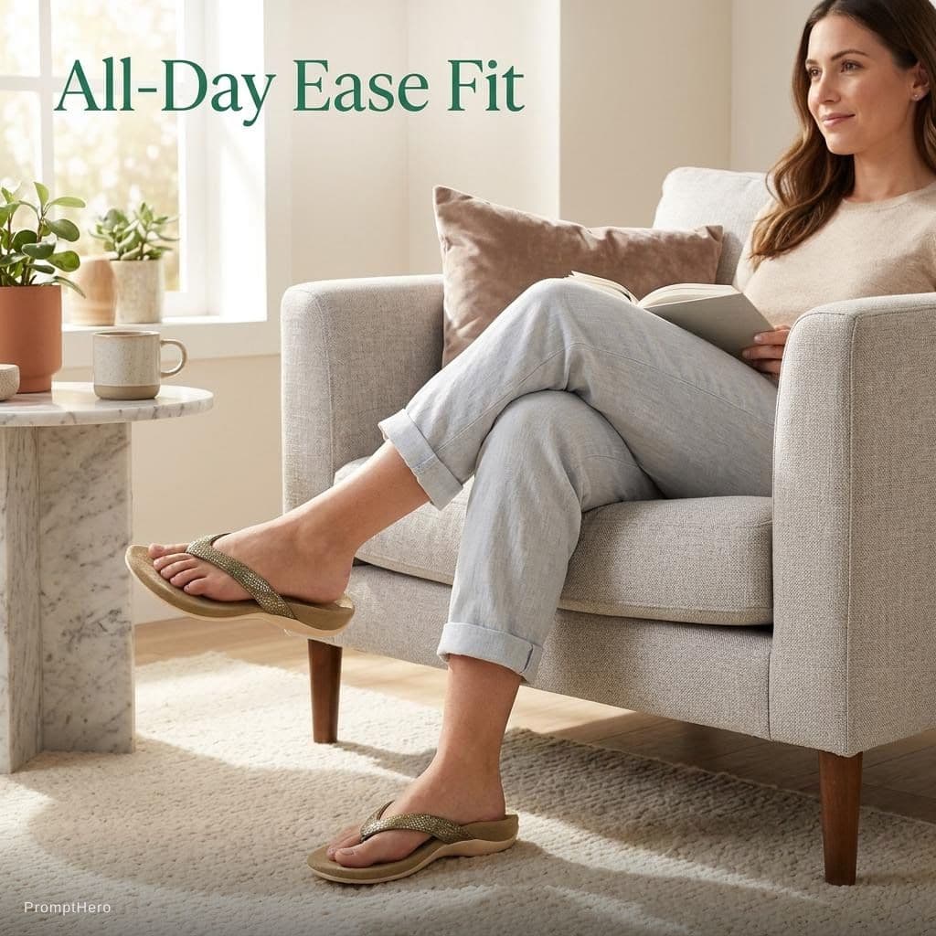 AI generated: Create a premium lifestyle product image using the uploaded slipper as the main focus, visually repr...