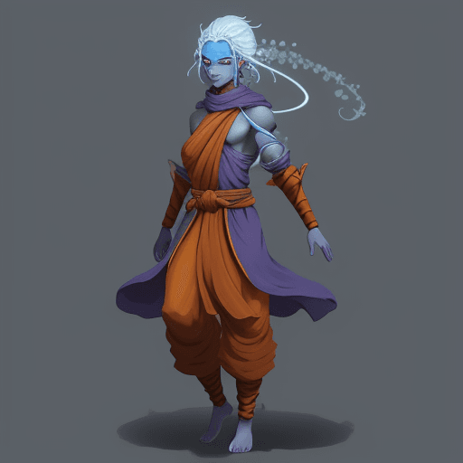 AI generated: Air genasi monk