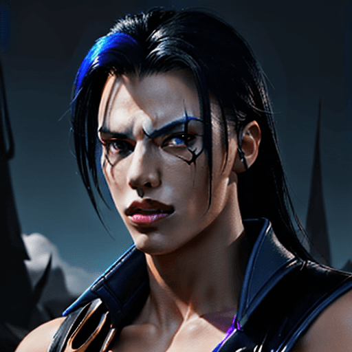 AI generated: 1920x1080 resolution, image of kayn from league of legends, 