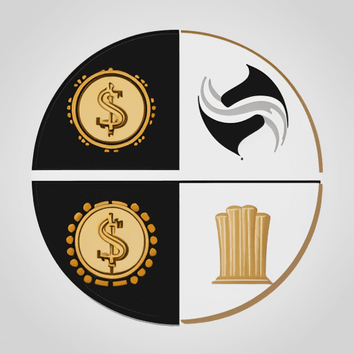 AI generated: simple logo design of The business focuses on money lending and joint venture, flat 2d, vector, do n...