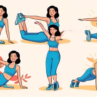 AI generated video: Generate exercise video using attached photo 30 second each character