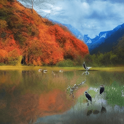 AI generated: a breathtaking natural scene with a vibrant and lush background. Let the foreground feature a divers...
