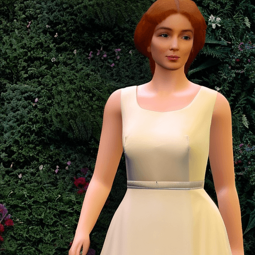 AI generated: sheila nolan, flowery summer dress, (photorealistic:1), (hyper realistic photograph:1), (texture:1),...