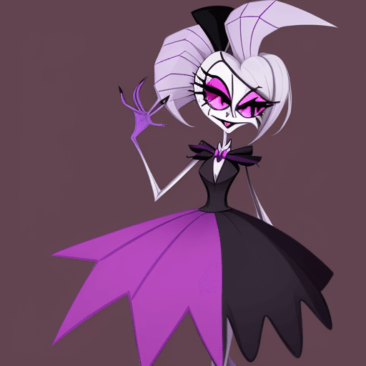 AI generated: Hazbin Hotel character Vox in vivziepop style 