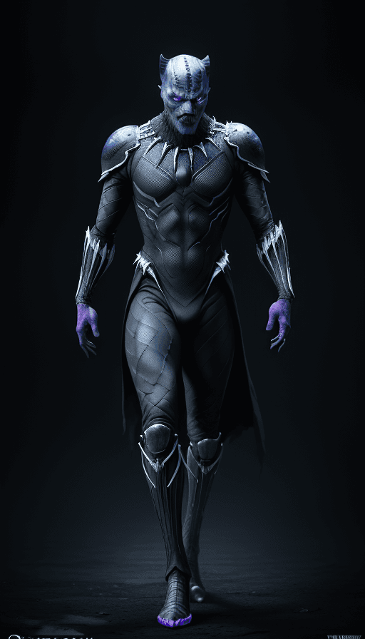 AI generated: a photo of 8k ultra realistic scary demon, Night King, black panther
 stempunk Game of thrones, full...