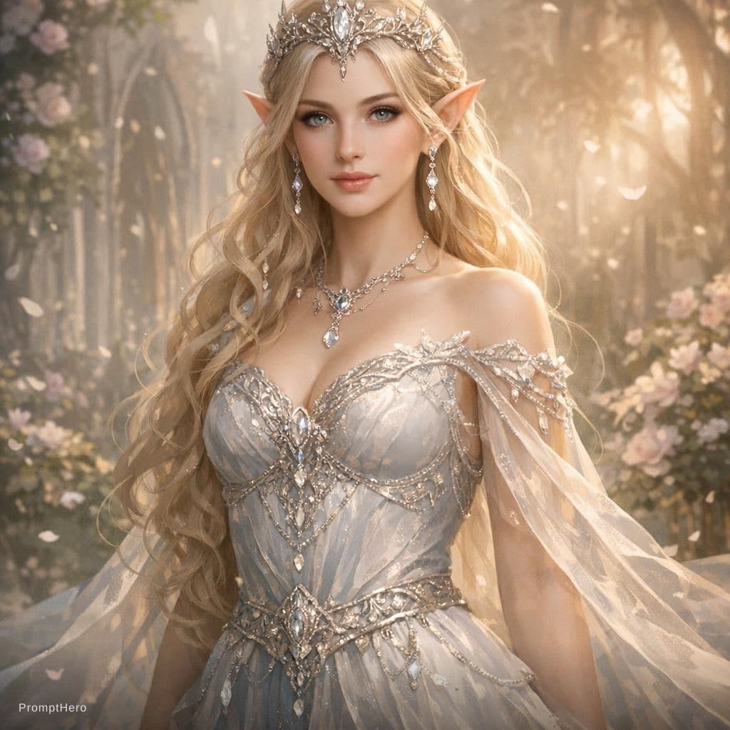 AI generated: beautiful elf princess