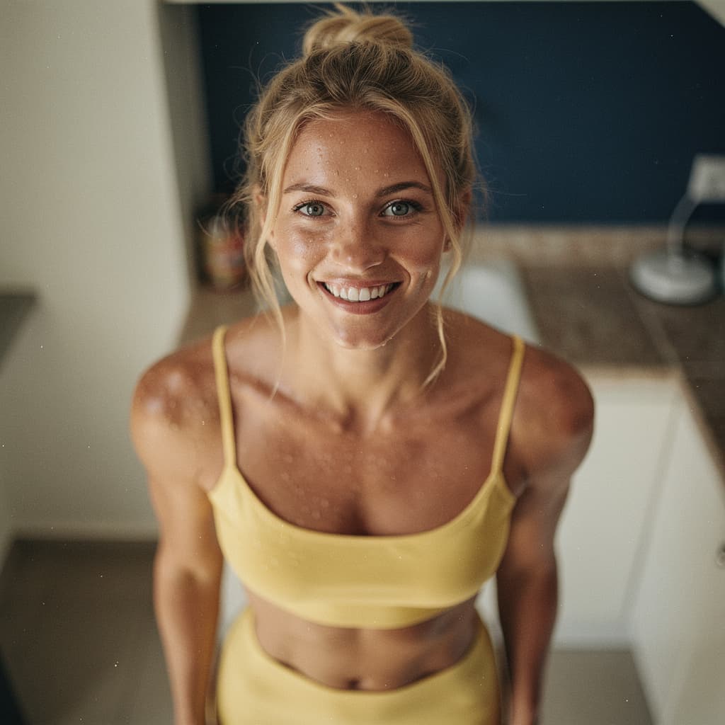 AI generated: Ultra-realistic full body portrait photo of a toned fit swedish blonde woman, tall skinny, toned, na...