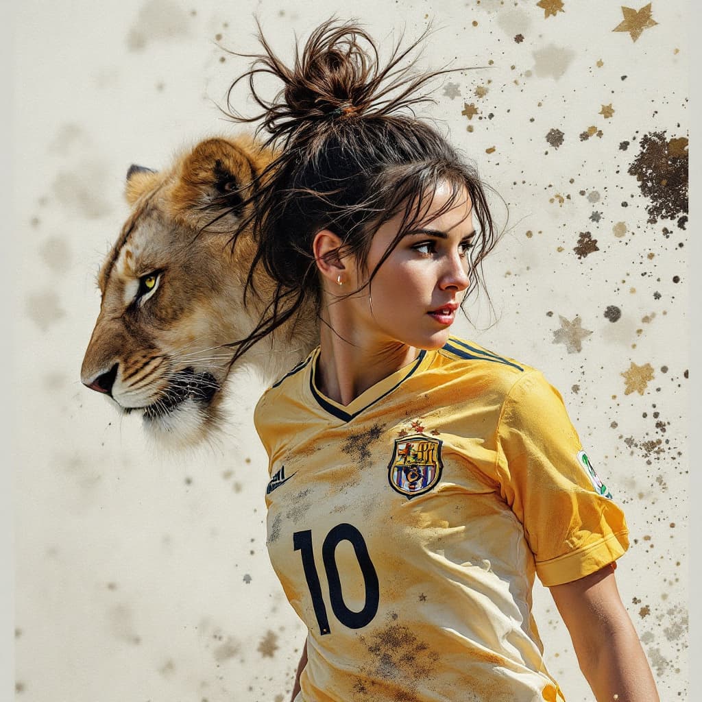 AI generated: woman version of lionel messi
