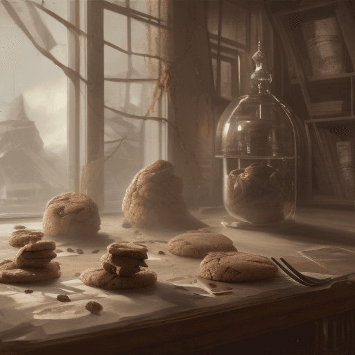 AI generated: postcard on a table next to a cup of coffee and a half eaten cookie, in an upscale living room, magn...