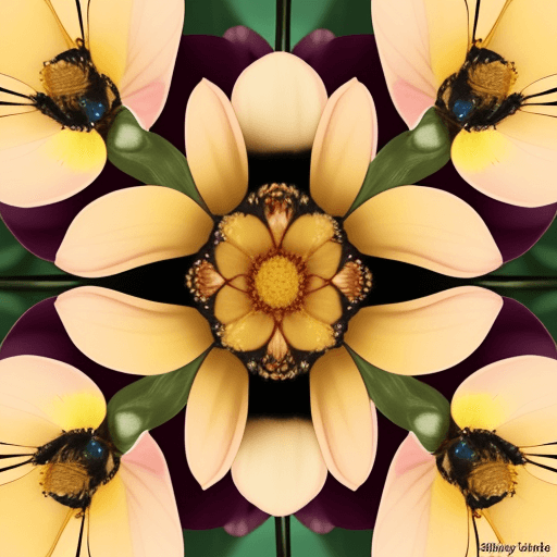 AI generated: /prefers option set option:bee-and-beautiful-flower value: - beautiful bee on a magnificent flower::...