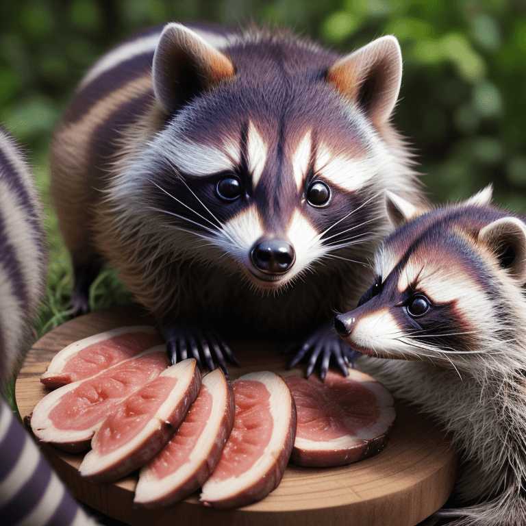AI generated: Photo of a (pork: racoon: 0.5)