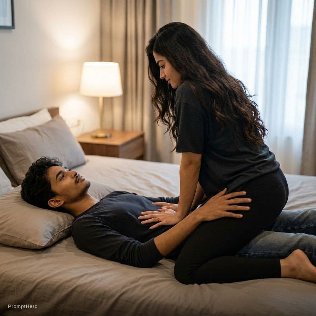 AI generated: Reverse cowgirl 
