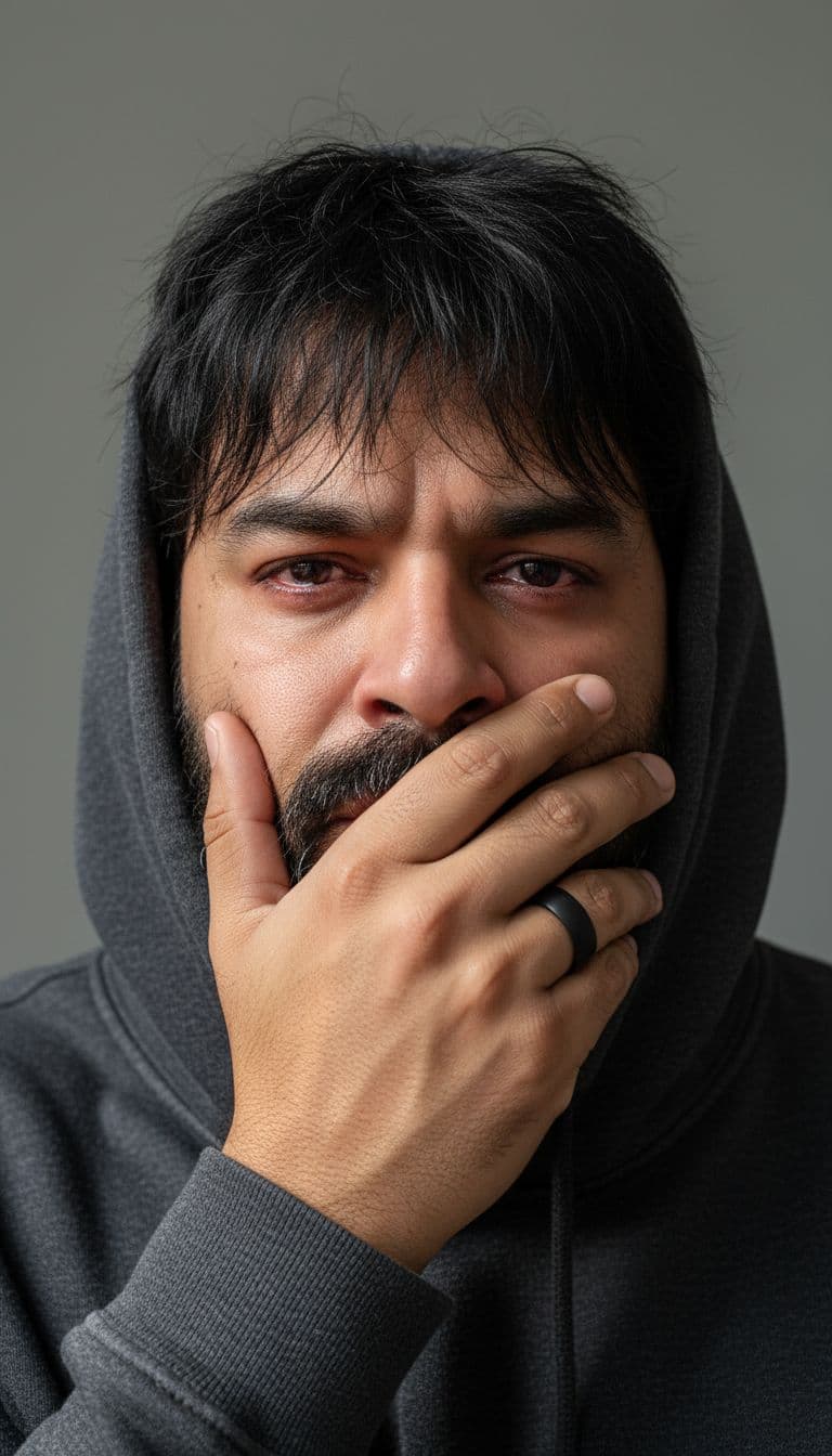 AI generated: 100% face of the photo. Close-up portrait of a young man (face 100% as per attached photo) wearing a...