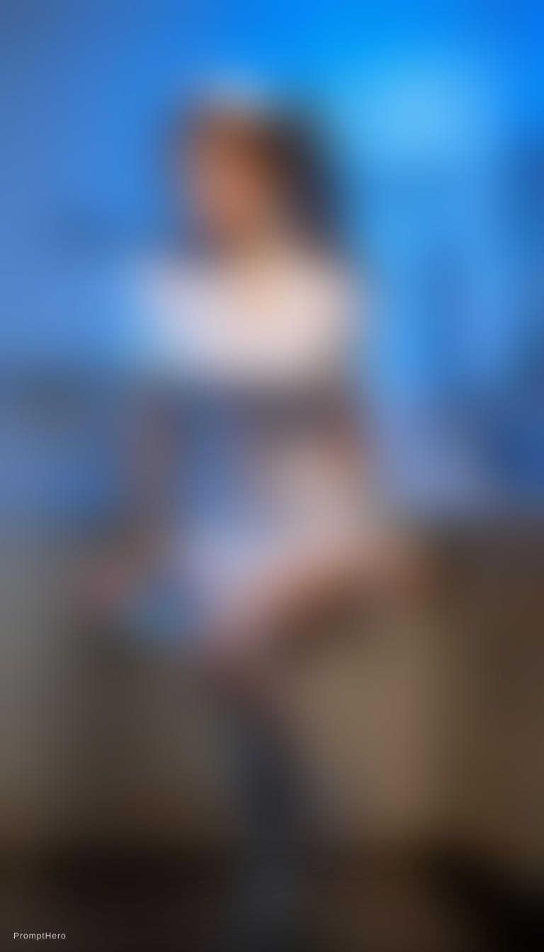 AI generated: A playful yet provocative scene of a curvy nurse with an hourglass figure and soft athletic thighs, ...