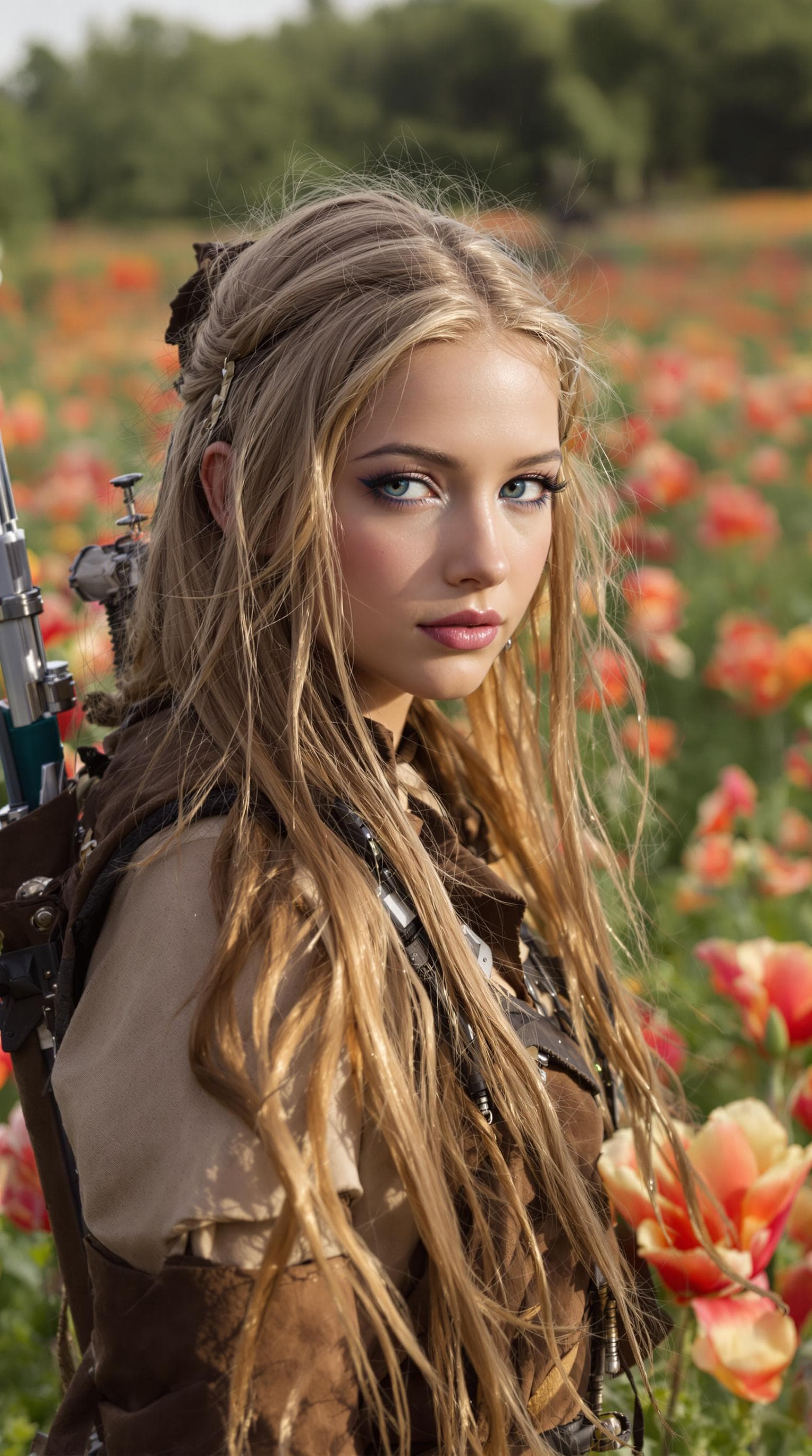 AI generated: a professional photo of a exceptionally beautiful girl in the world, (age 9), (nine year old) of the...