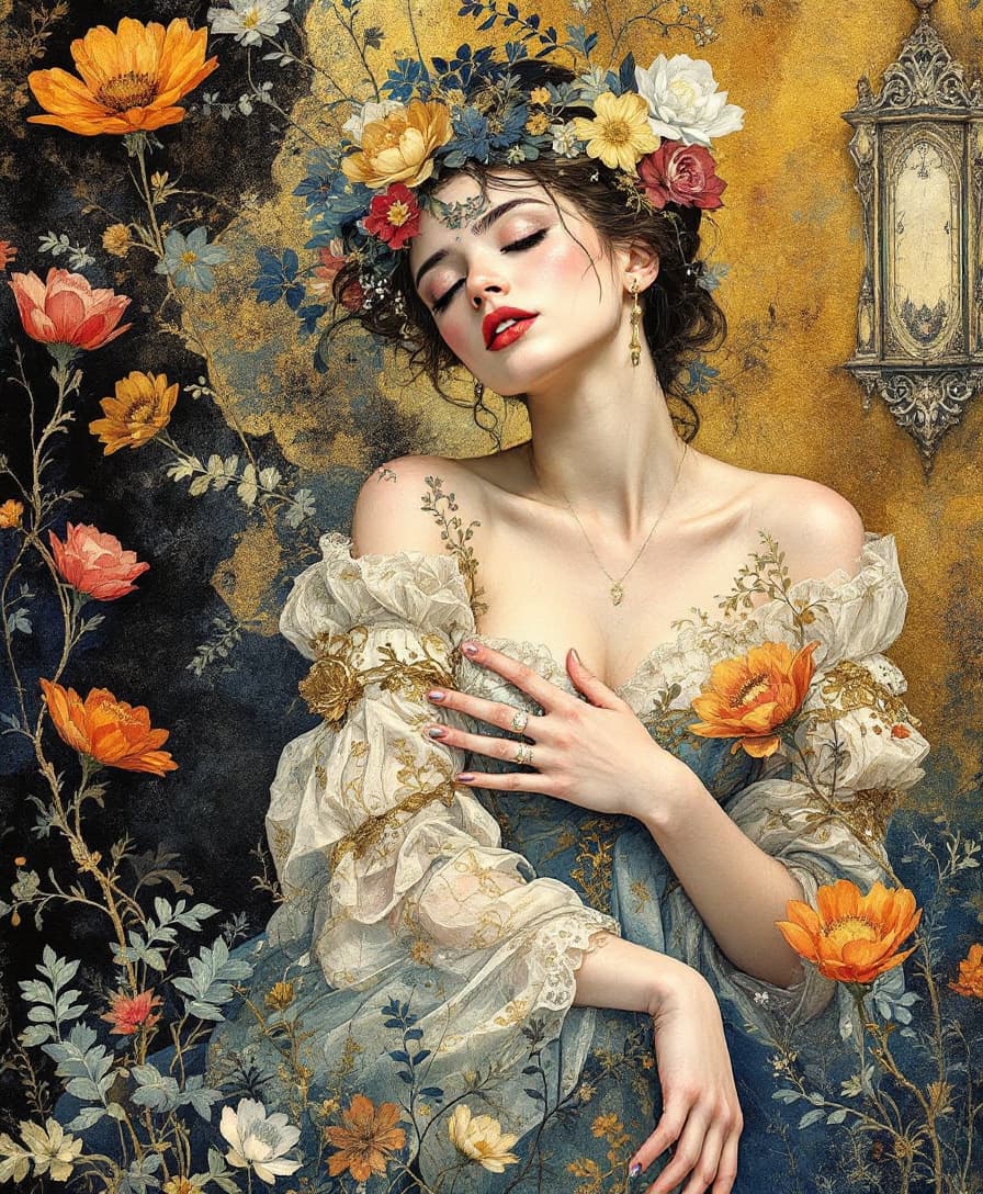 AI generated: Prompt:  (Masterpiece), (("bela mulher based on Neoclassical painting style of 1800s Europe Inspired...