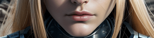 AI generated: three-quarter close-up portrait, stunningly beautiful 30 y.o woman, slender athletic figure, stunnin...