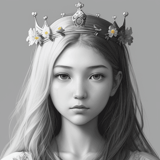 AI generated: drawing an artistic digital image of a girl that has flowers in the crown, in the style of frank cho...