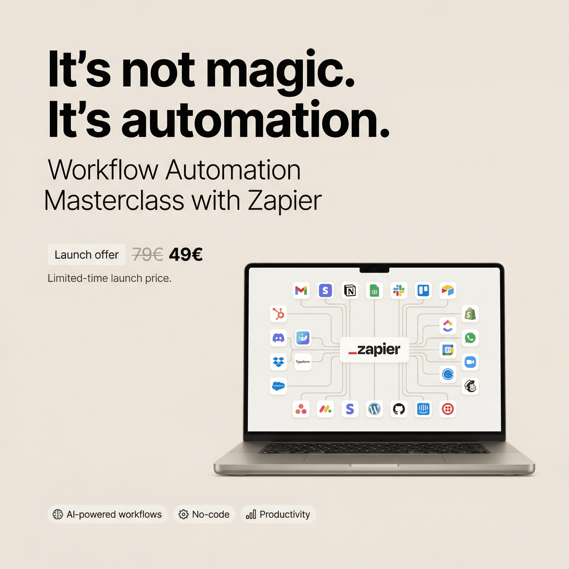 AI generated: Minimalist high-end advertising poster with a clean, premium lifestyle-tech aesthetic.
Soft warm bei...