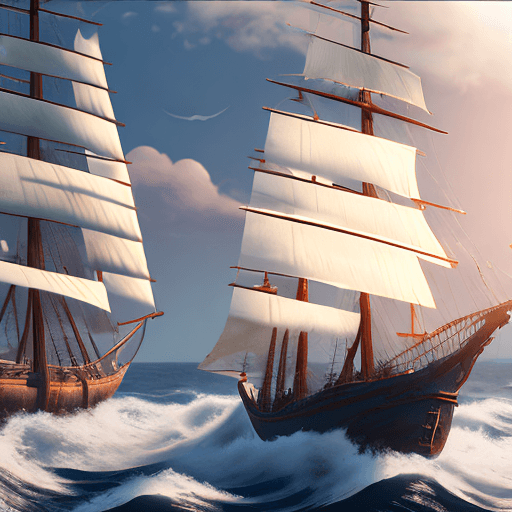 AI generated: Photo of a ultra realistic sailing ship, dramatic light, pale sunrise, cinematic lighting, battered,...